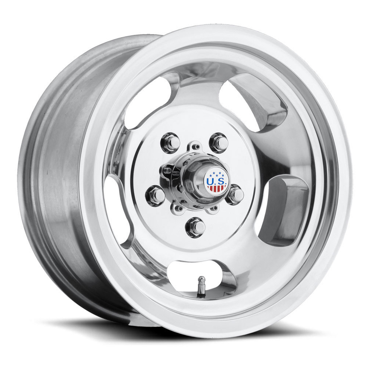 US Mag 1PC U101 Indy 15x10 5x5.0 High Luster Polished Wheel 15" -50mm Rim US Mag 1PC U101 Indy 15x10 5x5.0 High Luster Polished Wheel 15" -50mm Rim