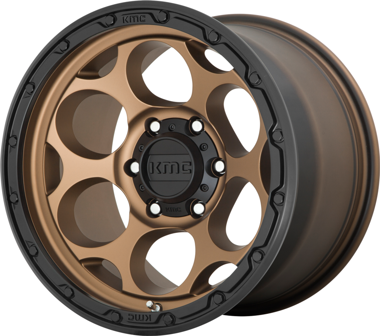 KMC KM541 Dirty Harry 17x9 6x5.5 Matte Bronze With Black Lip Wheel 17" -12mm Rim
