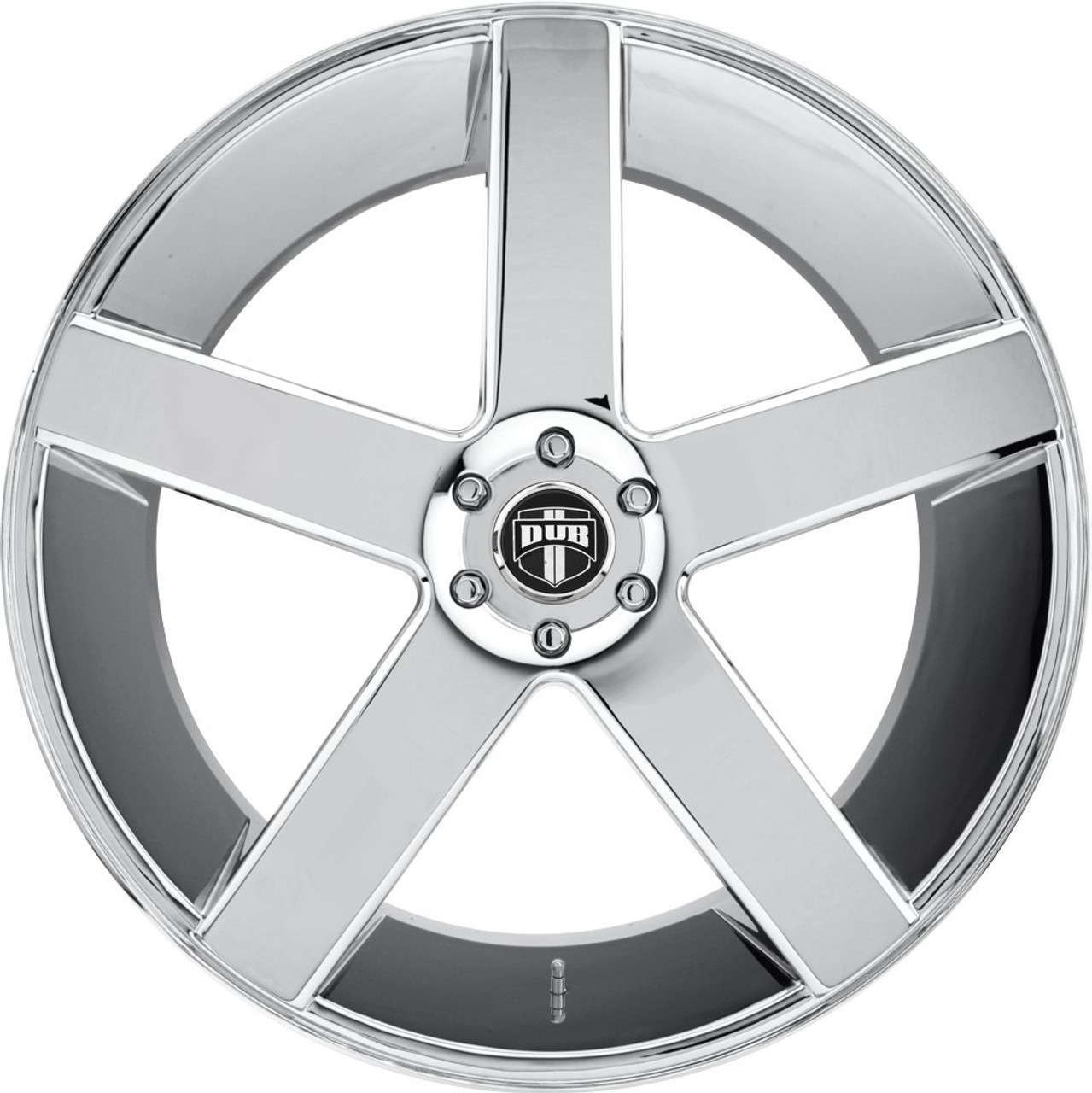 DUB 1PC S115 Baller 22x8.5 5x4.5 Chrome Plated Wheel 22" 38mm Rim
