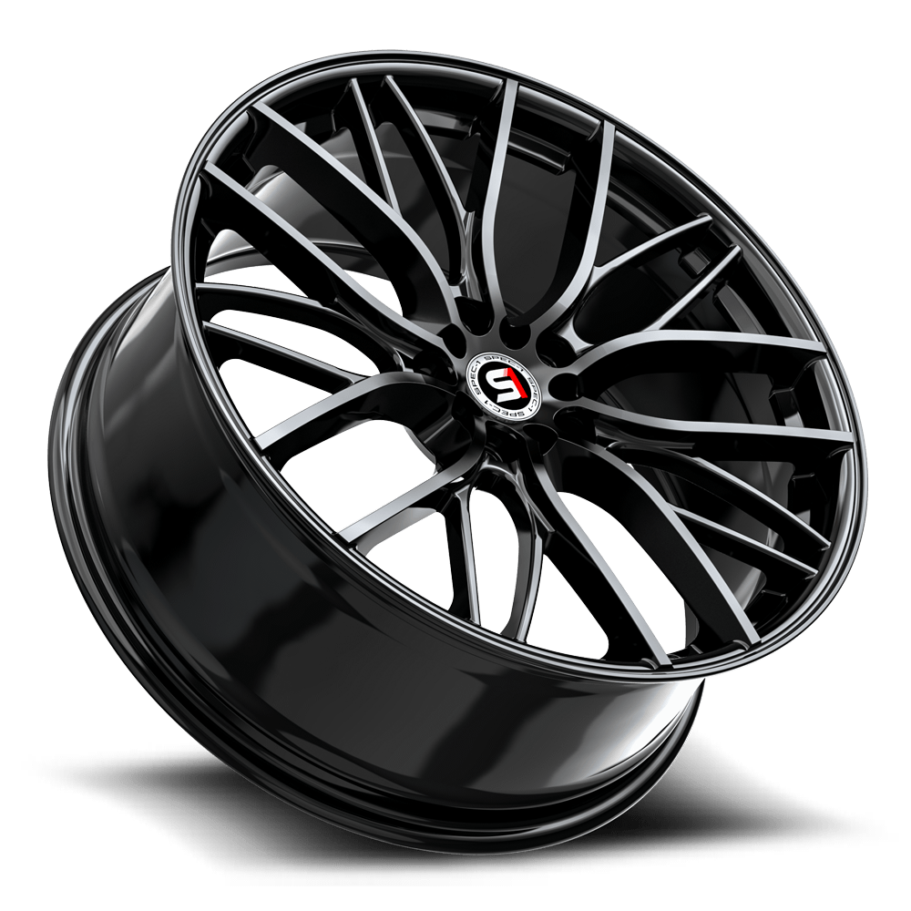 Set 4 17" Spec-1 SP-61 Gloss Black 17x8 Wheels 4x100 4x4.5 42mm Rims
