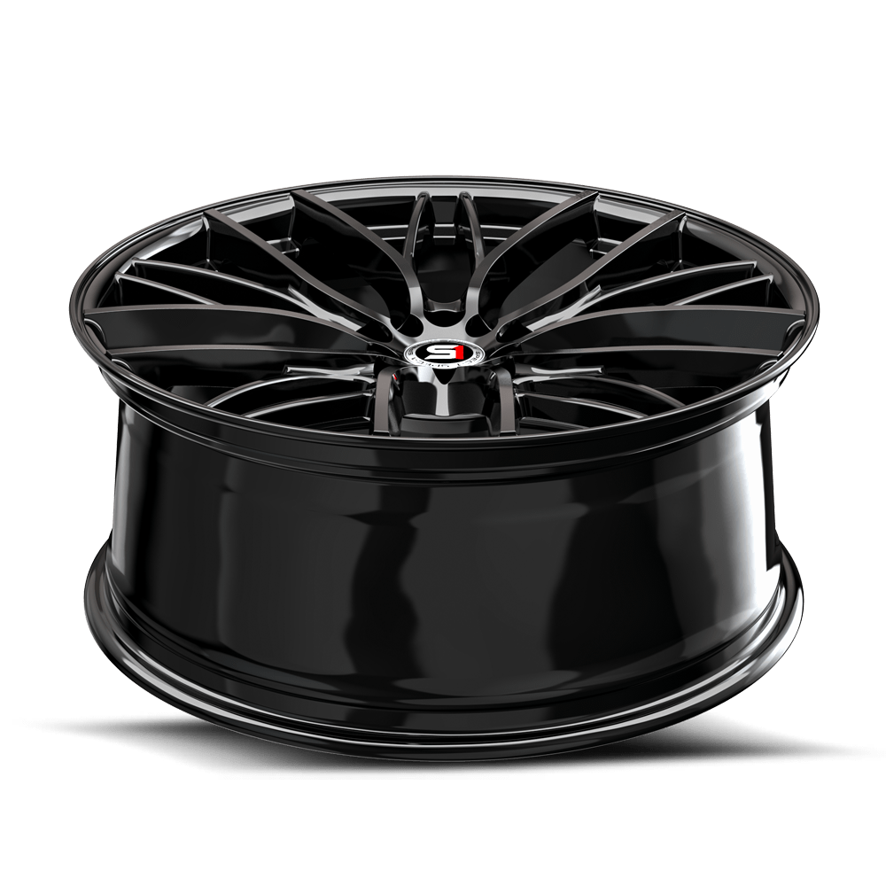 Set 4 17" Spec-1 SP-61 Gloss Black 17x8 Wheels 5x105 5x4.5 42mm Rims