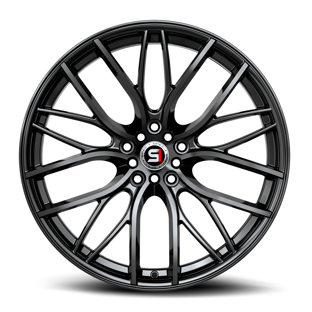 Set 4 18" Spec-1 SP-61 Gloss Black 18x8 Wheels 5x100 5x4.5 38mm Rims