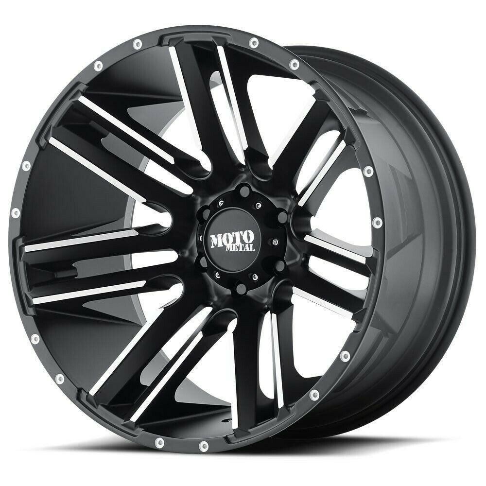 Moto Metal MO978 Razor 20x10 6x5.5 Satin Black Machined Wheel 20" -24mm Rim