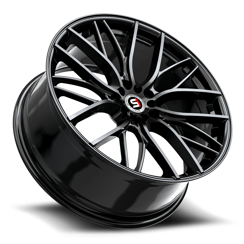 18" Spec-1 SP-61 Gloss Black 18x8 Wheel 5x110 5x4.5 38mm Rim