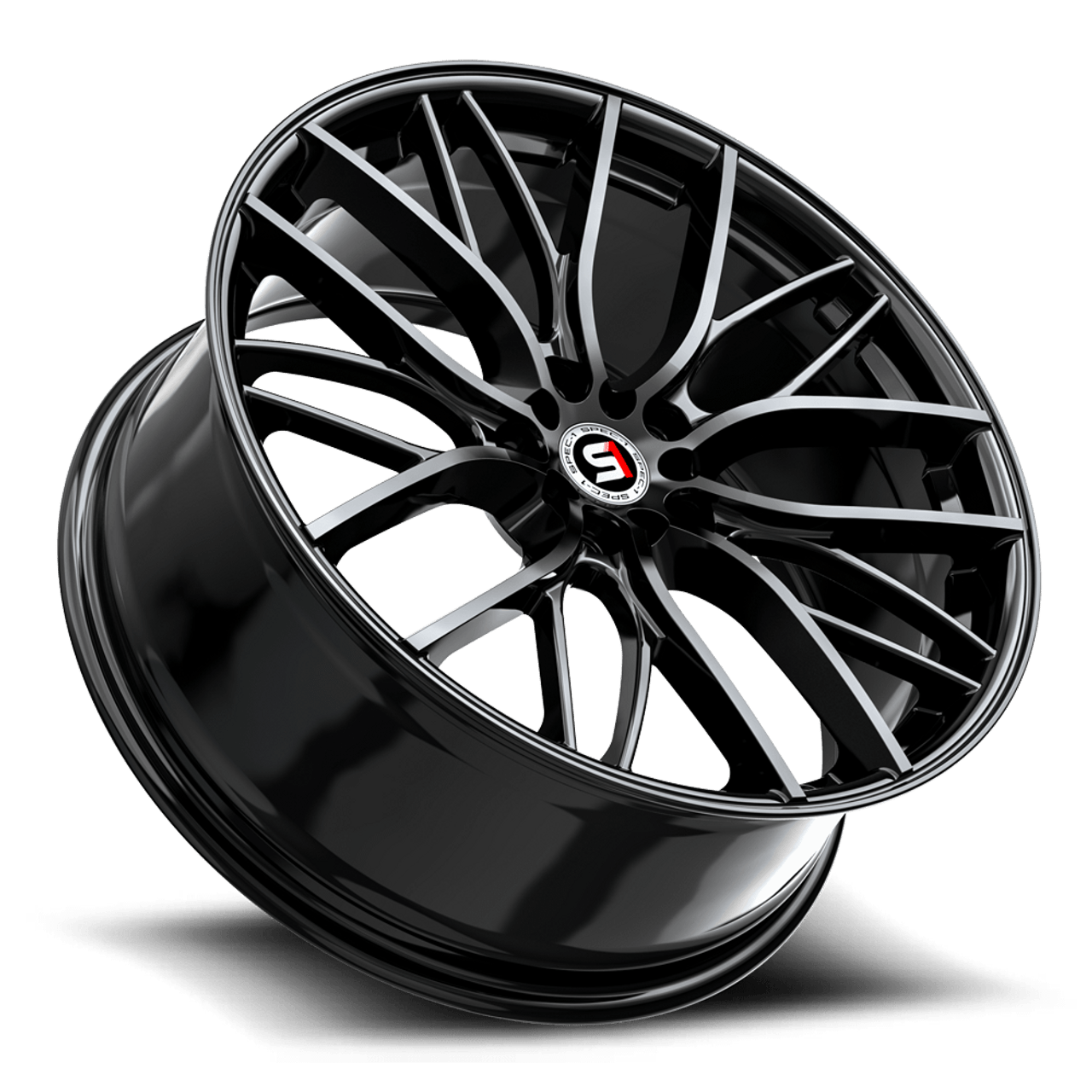 18" Spec-1 SP-61 Gloss Black 18x8 Wheel 4x100 4x4.5 38mm Rim