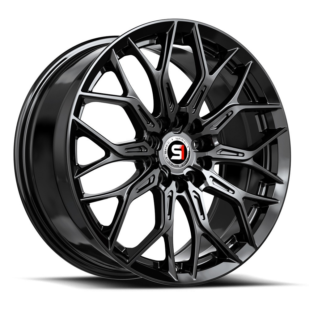Set 4 17" Spec-1 SP-57 Gloss Black 17x7.5 Wheels 5x110 5x4.5 42mm Rims