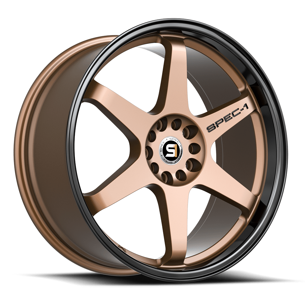 18" Spec-1 SPT-33 Matte Bronze & Black Lip 18x8.5 Wheel 5x110 5x4.5 38mm Rim