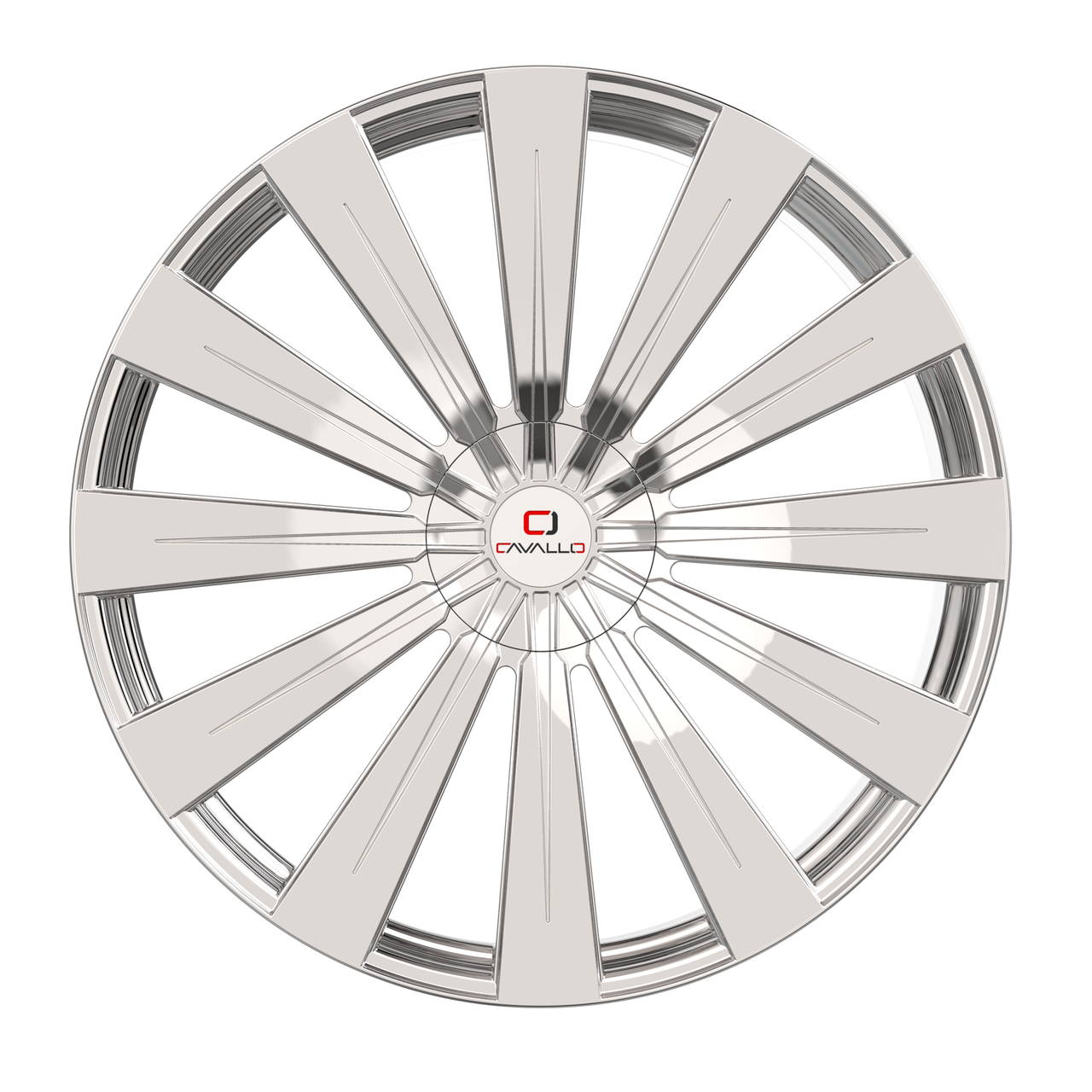 24" Cavallo CLV-49 Nano Chrome 24x9 Wheel 5x115 5x120 18mm Rim