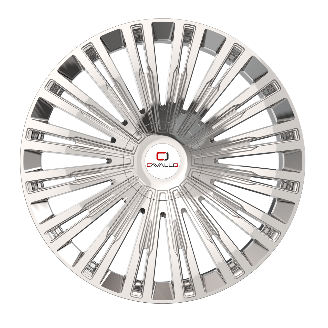 26" Cavallo CLV-48 Nano Chrome 26x9.5 Wheel 6x135 6x5.5 25mm Rim For Chevy