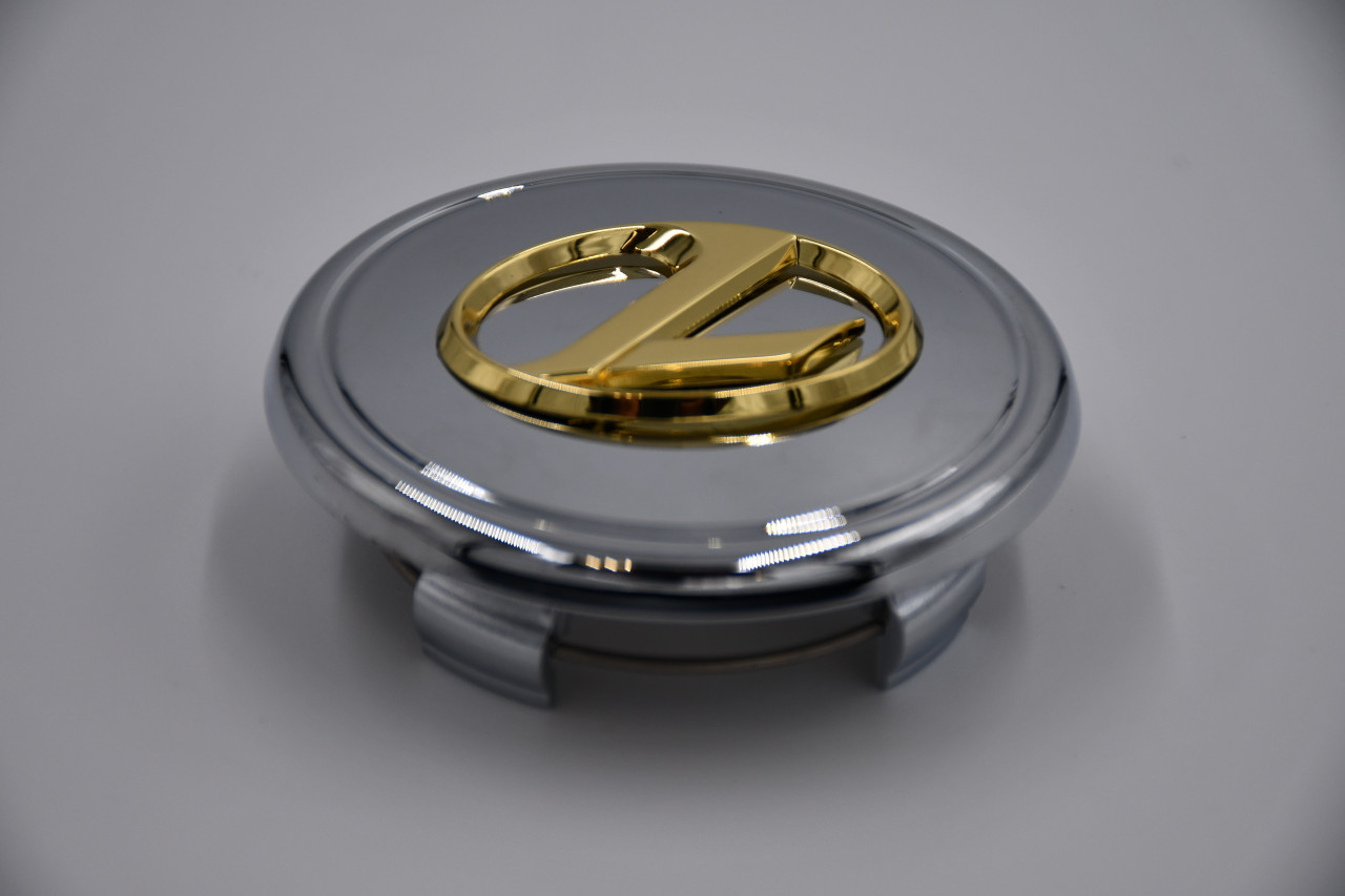 Prestige Chrome w/ Gold "7" Logo Center Cap Hub Cap 99-9800G/LZ-009 2.875" fits Lexus GS400
