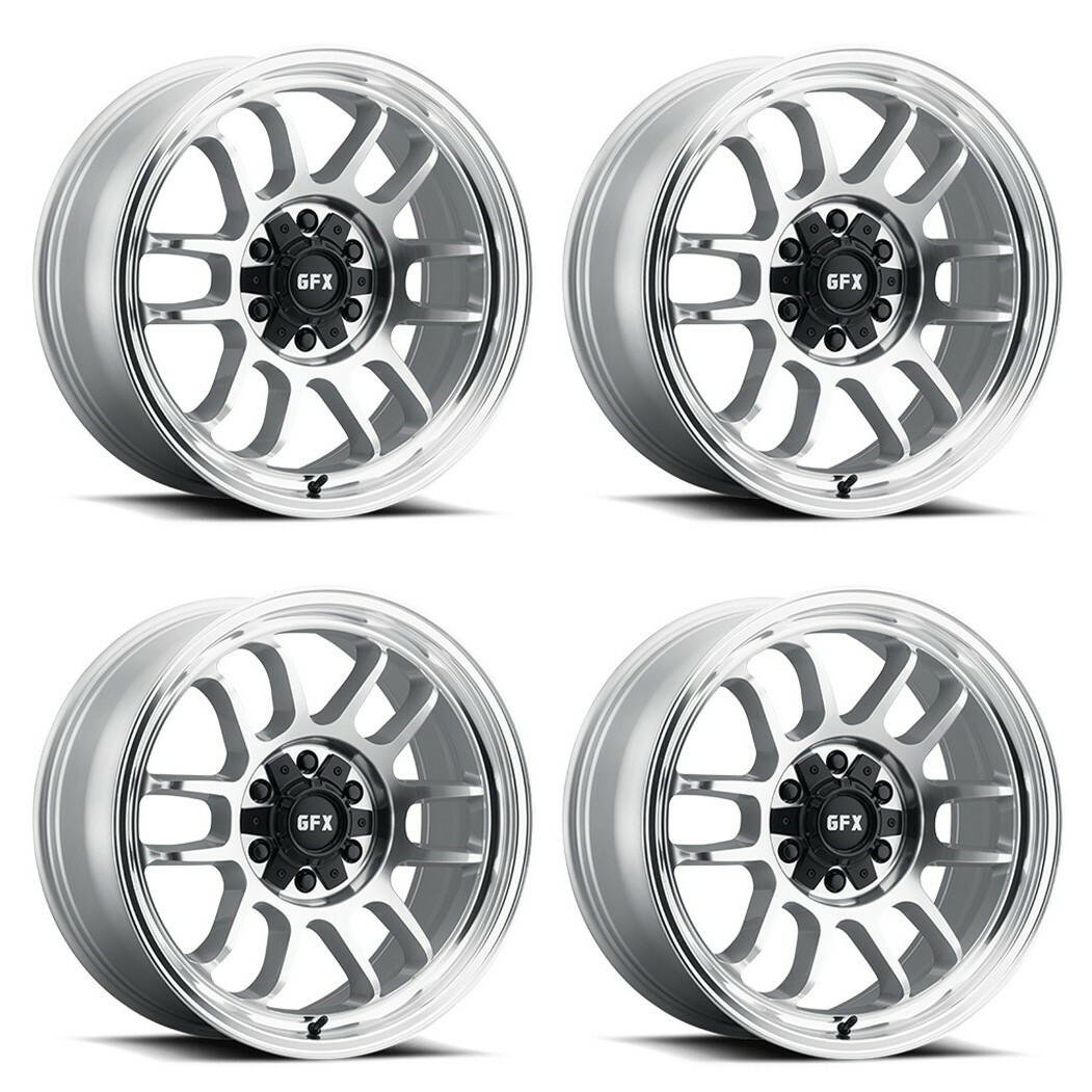 Set 4 20" Voxx G-FX TR28 Silver Full Machine Face 20x9 Wheels 6x135 6x5.5 18mm
