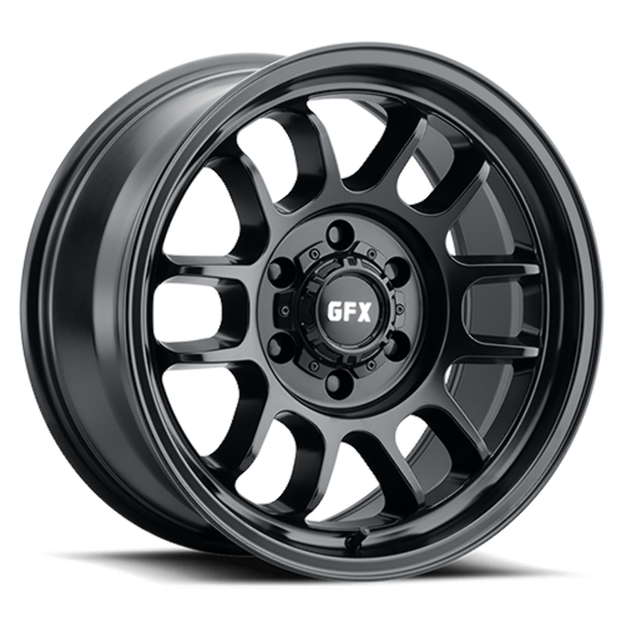 Set 4 17" Voxx G-FX TR28 Matte Black 17x8.5 Wheels 6x5.5  -6mm For Chevy GMC Ram