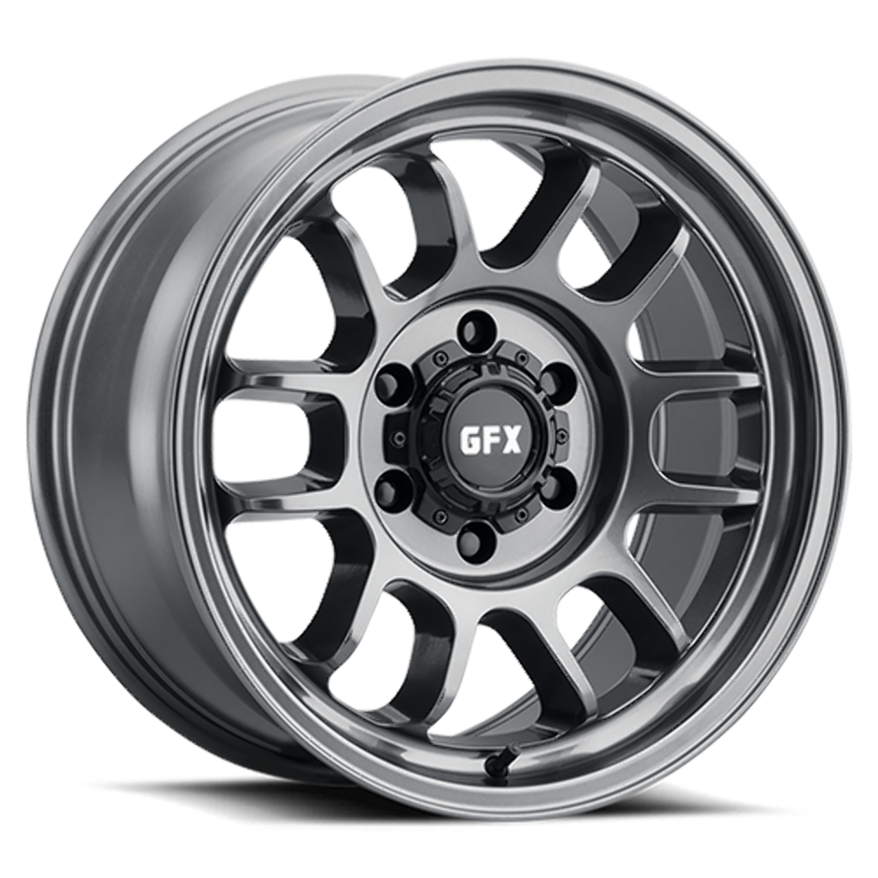 18" Voxx G-FX TR28 Gloss Gun Metal 18x9 Wheel 6x135 6x5.5 18mm Rim For GMC Ford