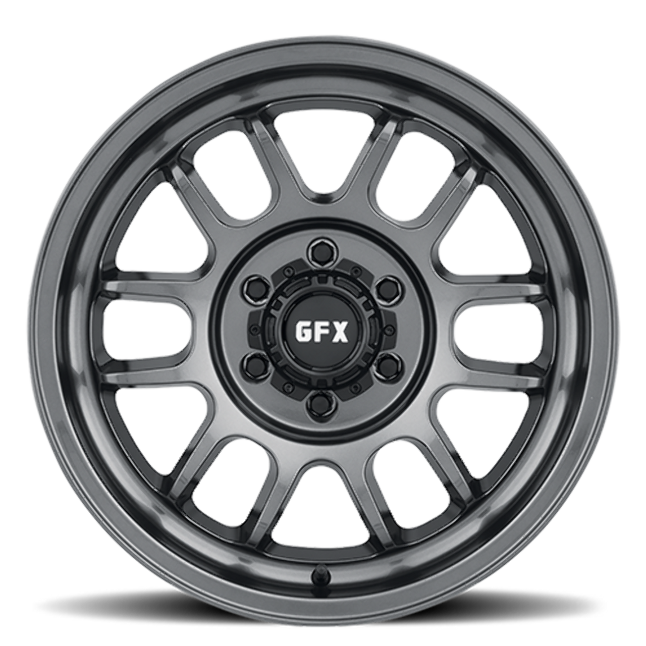 18" Voxx G-FX TR28 Gloss Gun Metal 18x9 Wheel 6x5.5  0mm Rim For Chevy GMC Ram