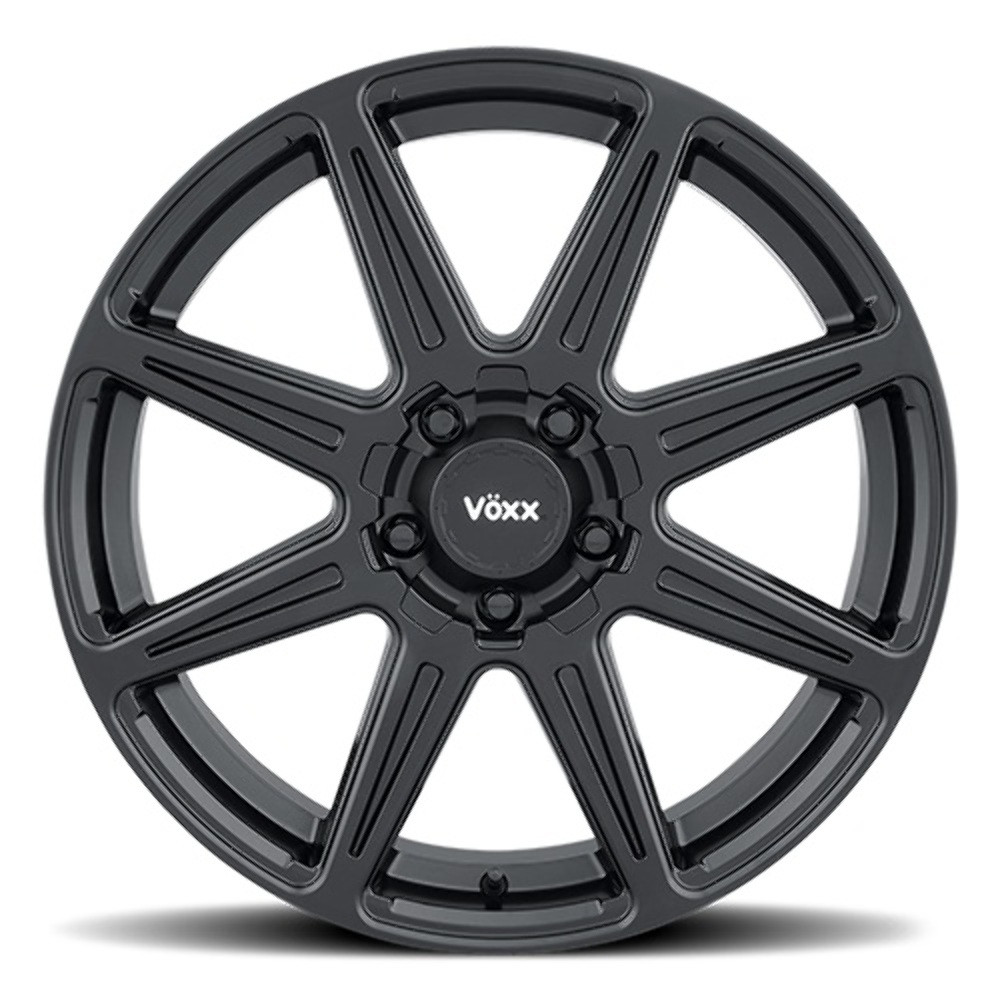 Set 4 18" Voxx Rocca Matte Black 18x8.5 Wheel 6x120 6x5.5 35mm Rim For Chevy GMC