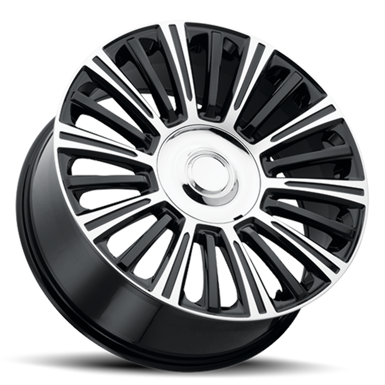 24" Voxx Replica ES4 Gloss Black Machined Face 24x10 Wheel 6x135 6x5.5 28mm Rim