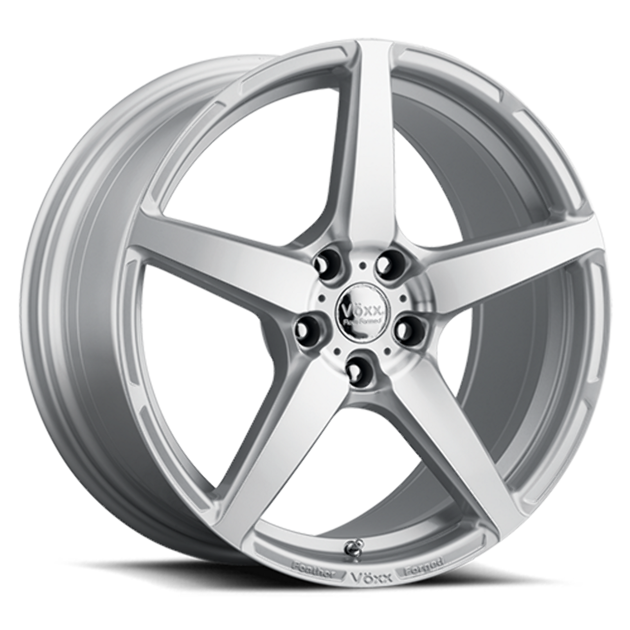 19" Voxx Modena Silver Machined Face 19x9.5 Wheel 5x112  35mm Rim
