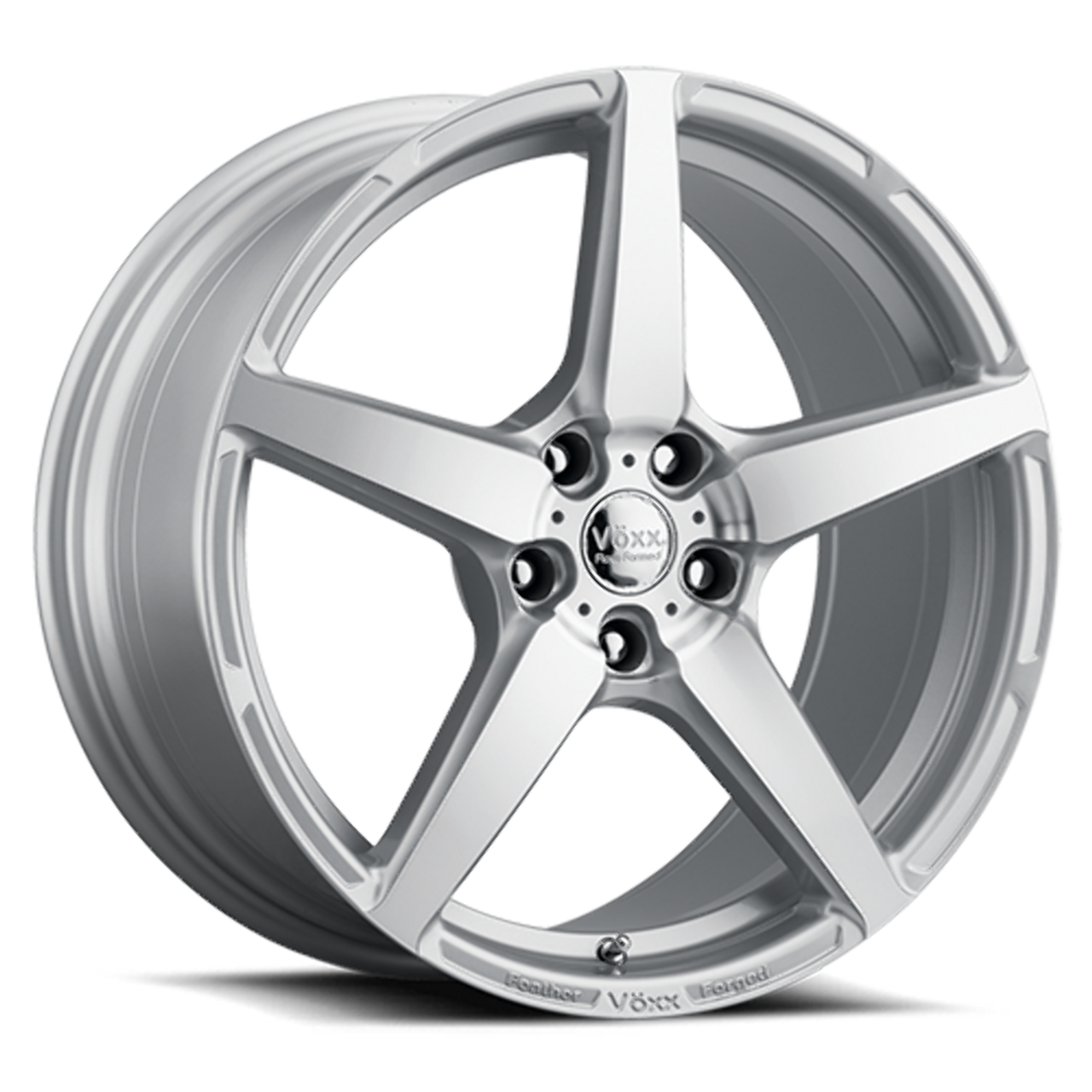 18" Voxx Modena Silver Machined Face 18x9 Wheel 5x120  30mm Rim