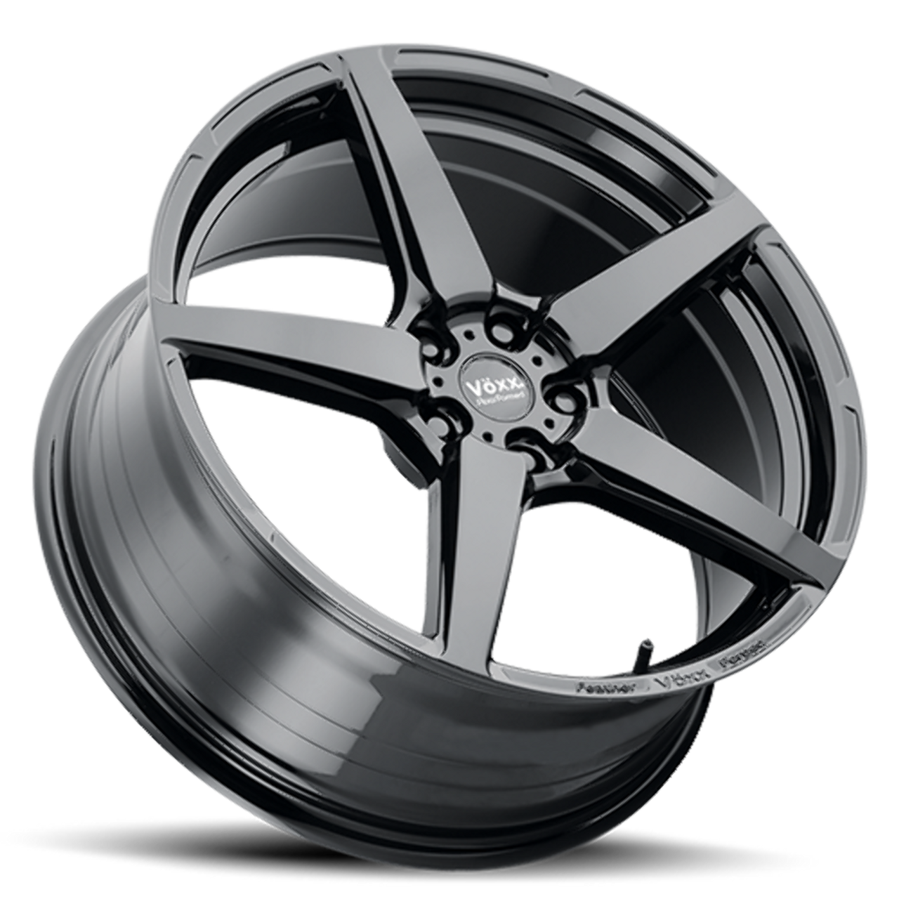 18" Voxx Modena Gloss Black 18x9 Wheel 5x120  30mm Rim