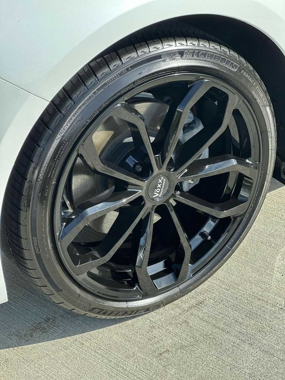 Set 4 19" Voxx Malta Gloss Black 19x9.5 Wheels 5x112  35mm Rims