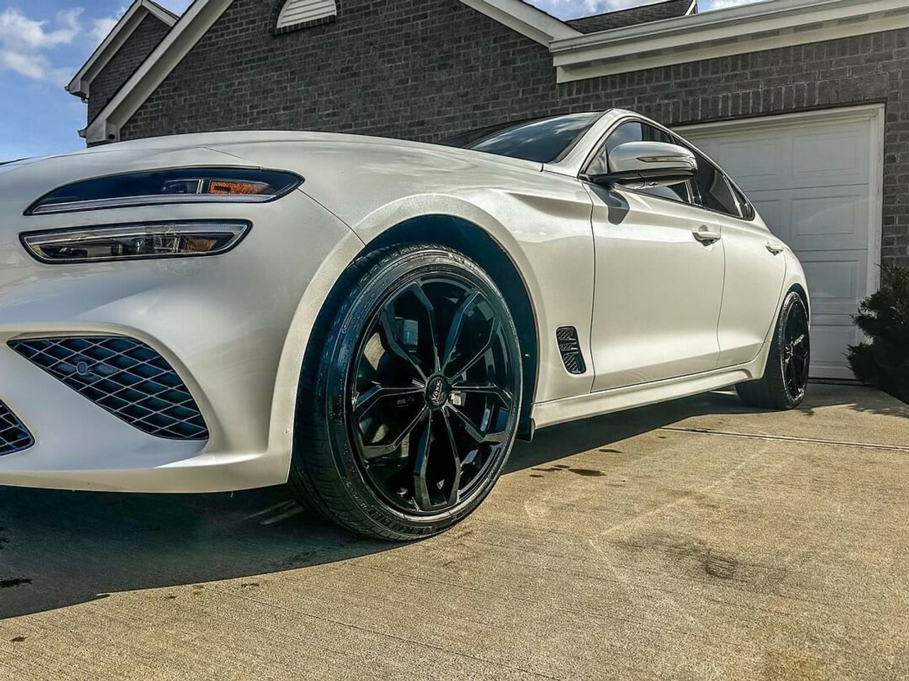 19" Voxx Malta Gloss Black 19x8.5 Wheel 5x120  35mm Rim