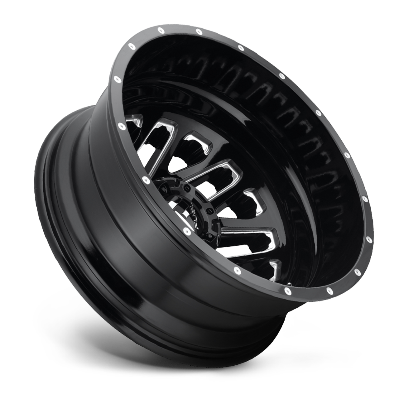 20" Fuel 1PC D581 Triton 20x8.25 8x6.5 Gloss Black Milled Wheel -265mm Rear Rim 20" Fuel 1PC D581 Triton 20x8.25 8x6.5 Gloss Black Milled Wheel -265mm Rear Rim