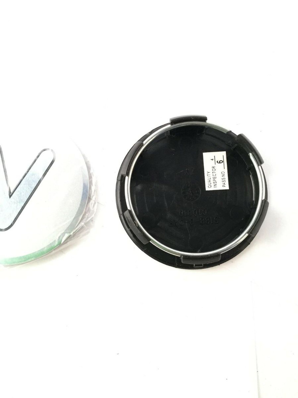Velocity Wheel Center Hub Cap Silver w/ Chrome 5188-3-CAP 2.5" Diameter VEL13
