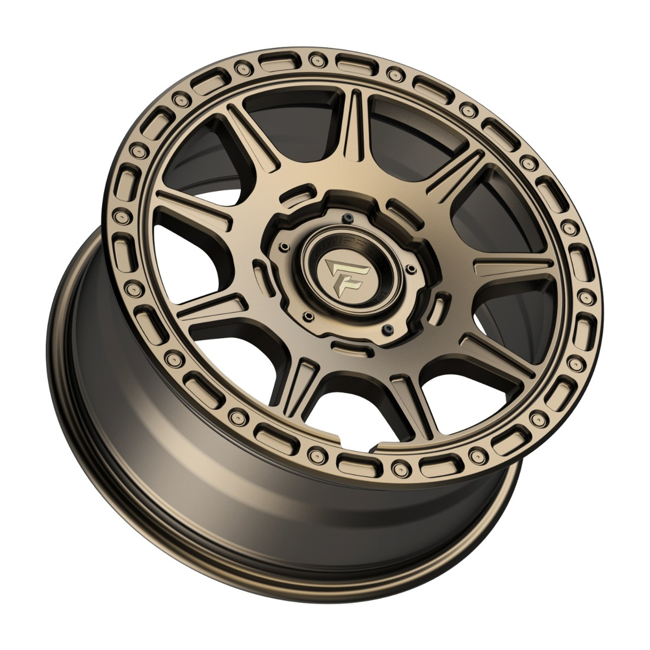 Set 4 17" Fittipaldi Offroad FT110Z Satin Bronze 17x8 Wheels 5x108 5x4.5 35mm
