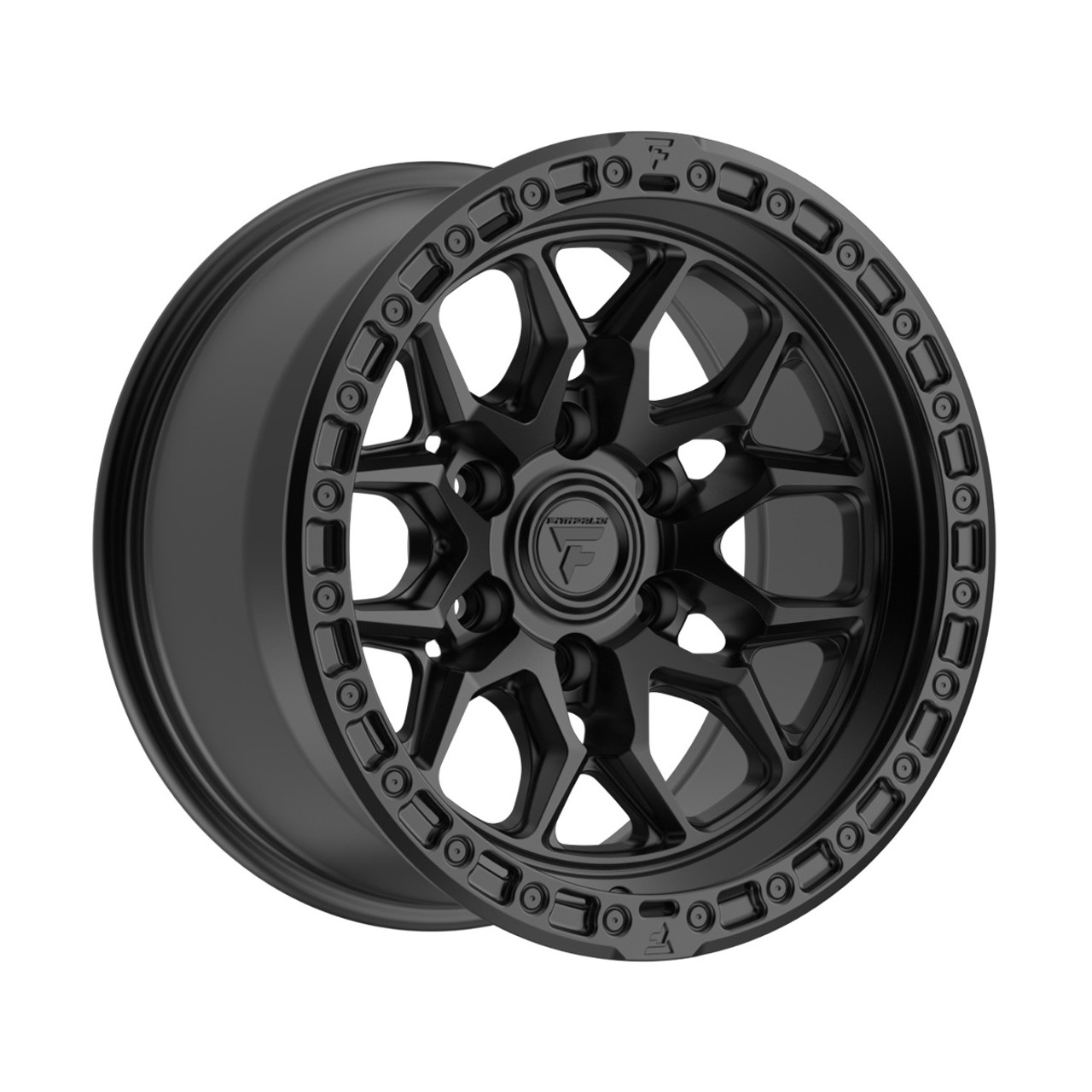 Set 4 17" Fittipaldi Offroad FT112SB Satin Black 17x9 Wheels 5x5 -12mm Rims