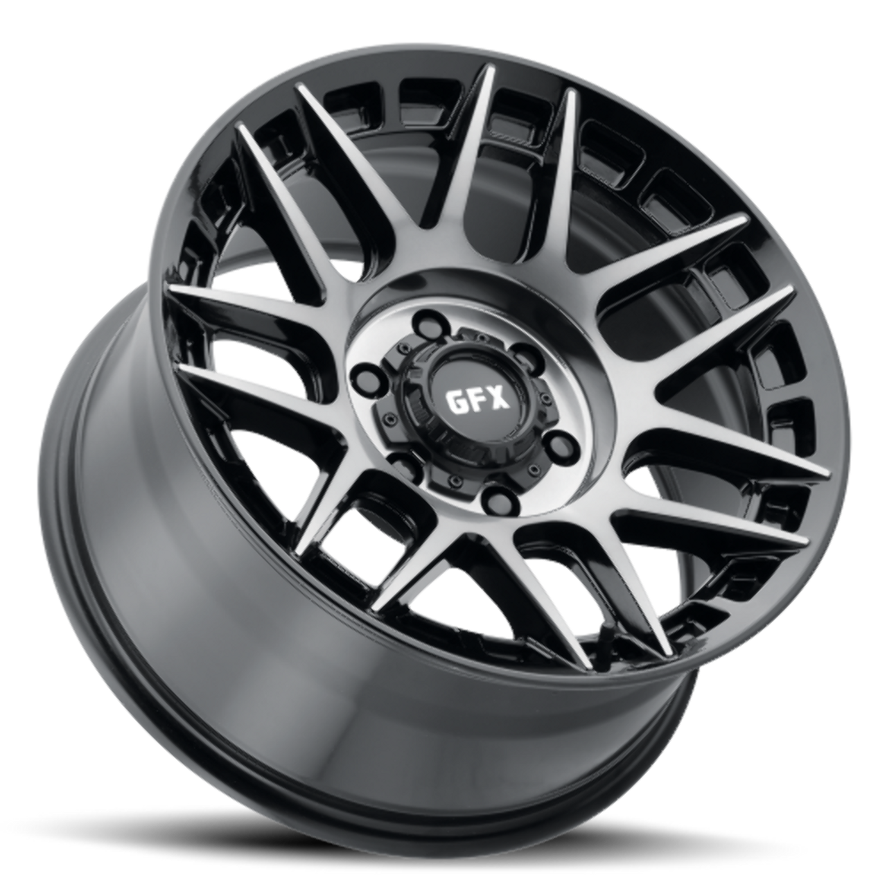 18" Voxx G-FX TM8 Gloss Black w Dark Tint 18x9 Wheel 6x5.5 0mm Rim For Chevy GMC