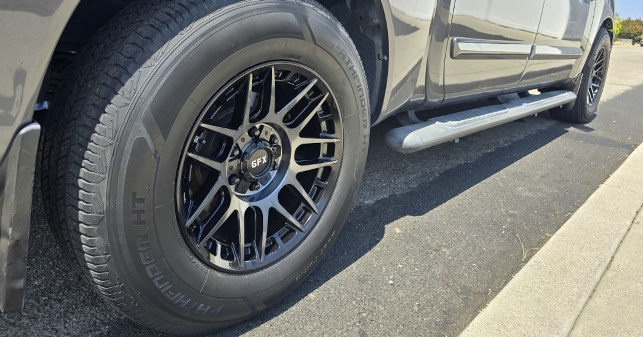 18" Voxx G-FX TM8 Gloss Black w Dark Tint 18x9 Wheel 6x5.5 0mm Rim For Chevy GMC