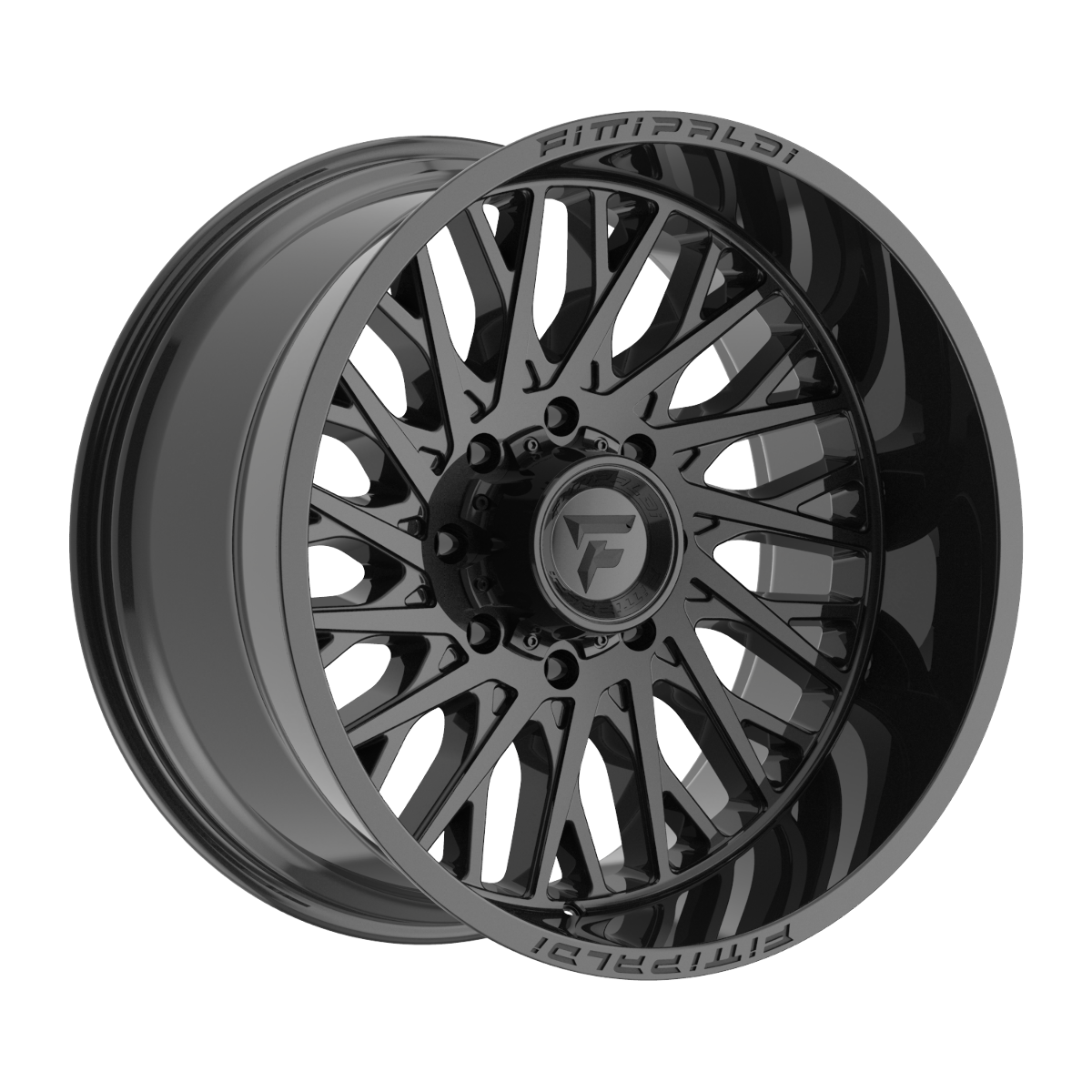 Set 4 22" Fittipaldi Off Road FA08 22x10 8x170 -19mm Gloss Black Lifted Wheels