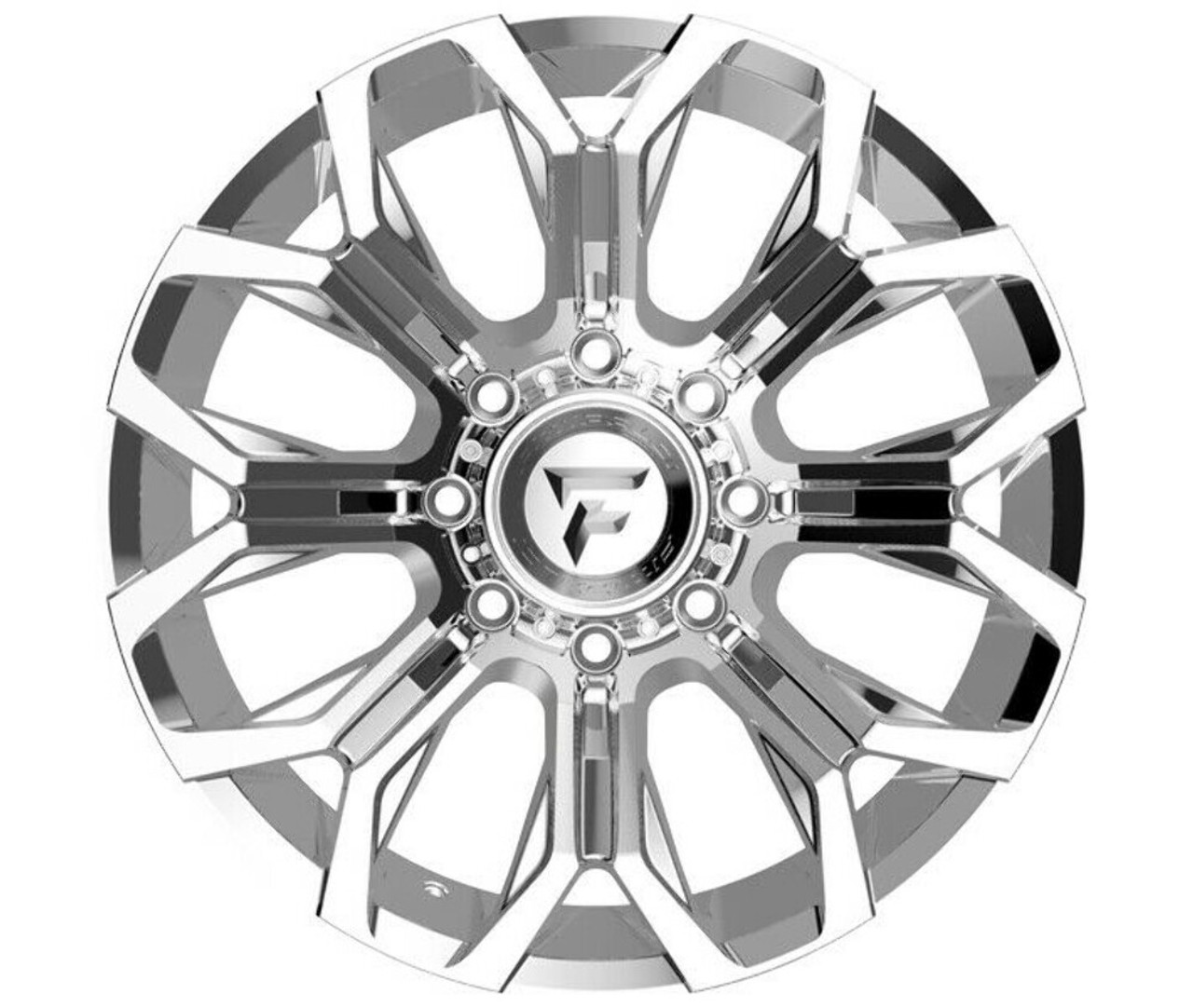 22" Fittipaldi Offroad FA21MC Mirror Coat 22x12 Wheel 5x5 5x5.5 -44mm Lifted Rim