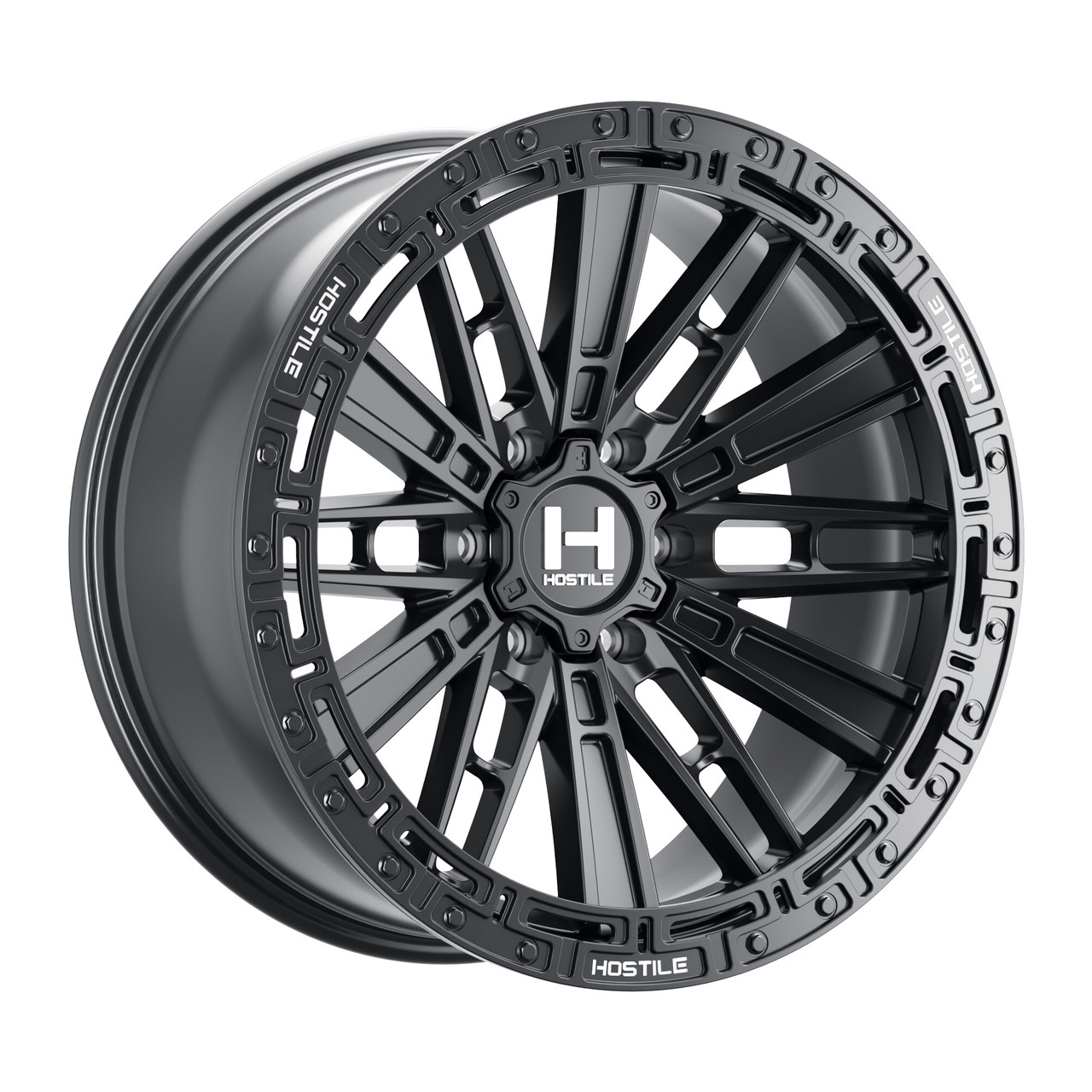 Set 4 20" H129 Hostile Mojave Asphalt 20x9 Wheels 6x5.5 1mm Truck Suv Rims