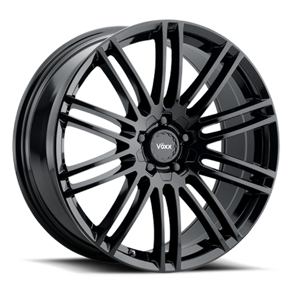 18" Voxx Porto Gloss Black 18x8 Wheel 5x110 5x115 40mm Rim