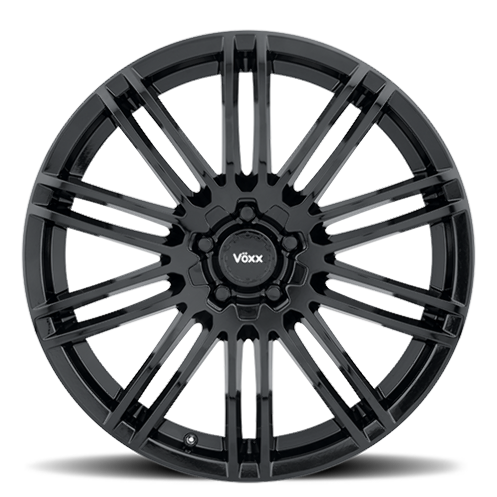 18" Voxx Porto Gloss Black 18x8 Wheel 5x110 5x115 40mm Rim