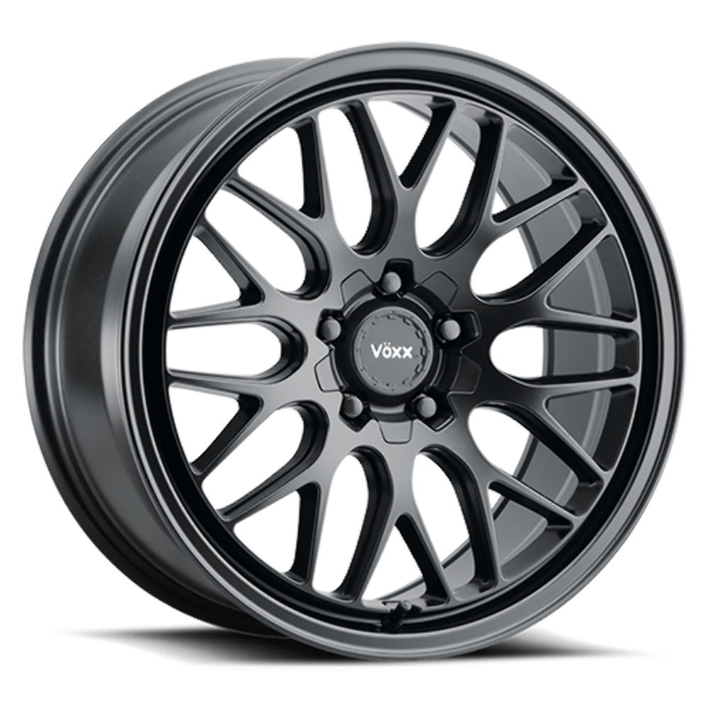 18" Voxx Nogara Matte Black 18x8 Wheel 5x112 5x120 45mm Rim
