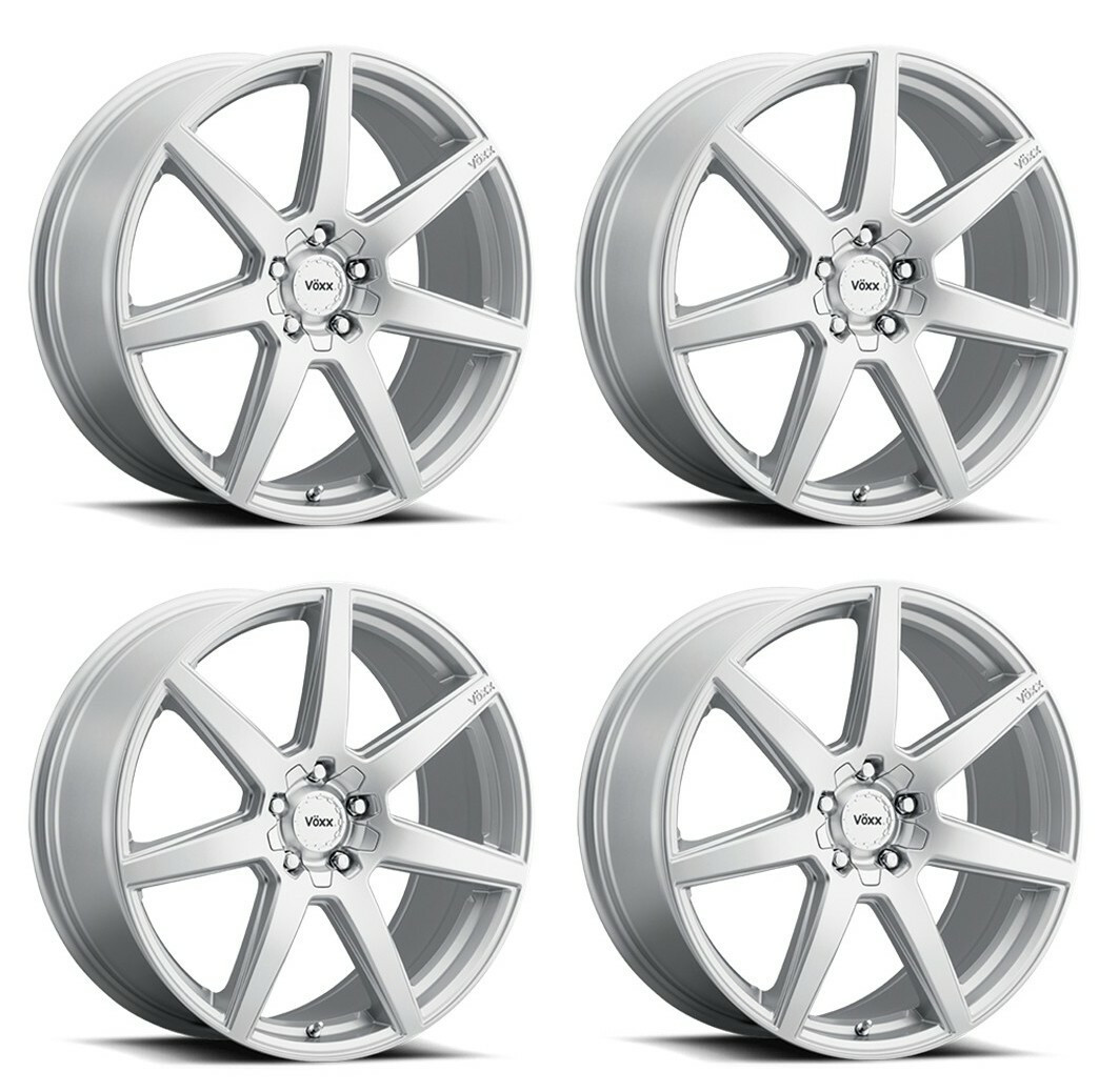 Set 4 18" Voxx Desso Silver 18x8 Wheels 5x112 5x120 42mm Rims