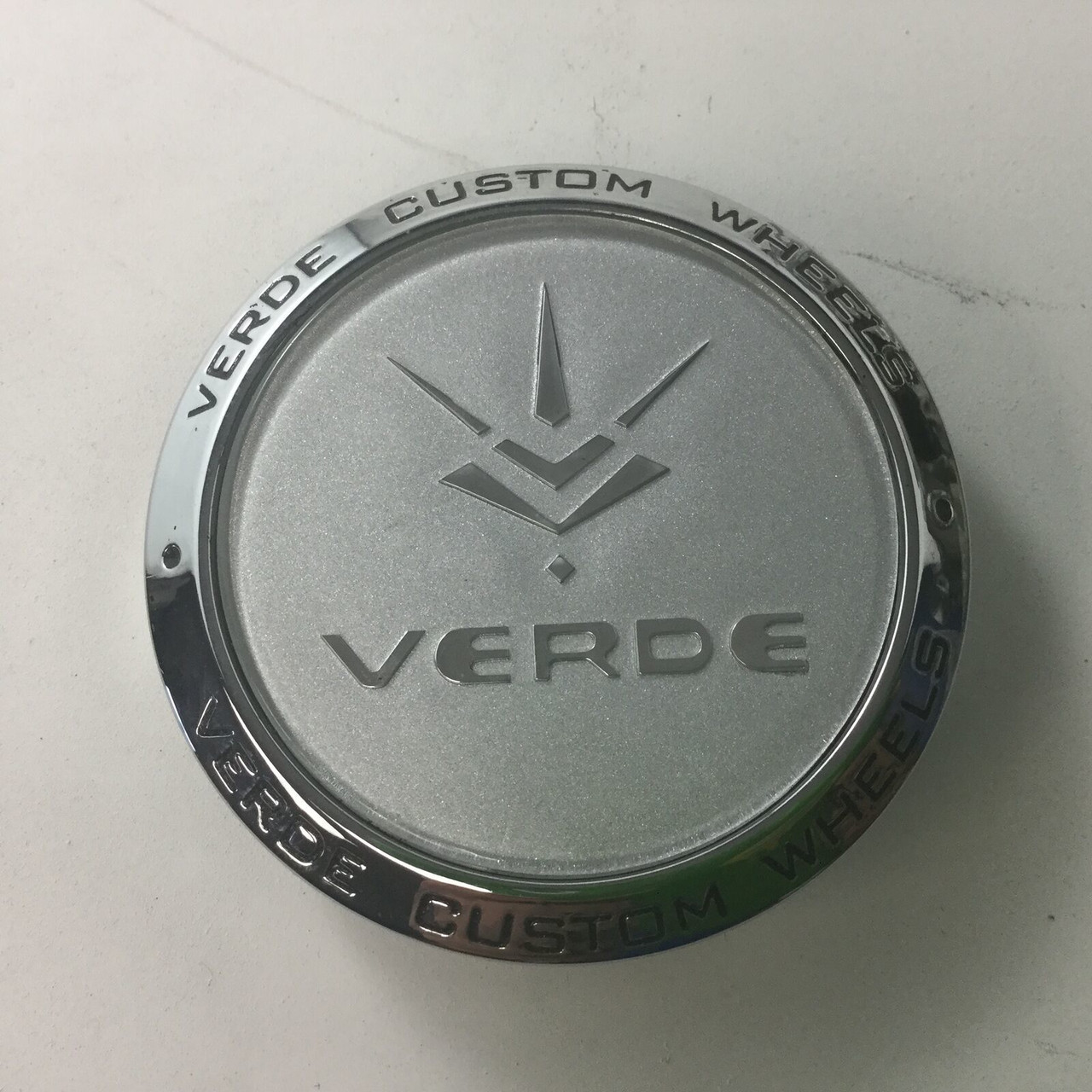 Verde V39 Parallax Custom Wheels Chrome Center Cap Snap In 3" C053-1 White Logo