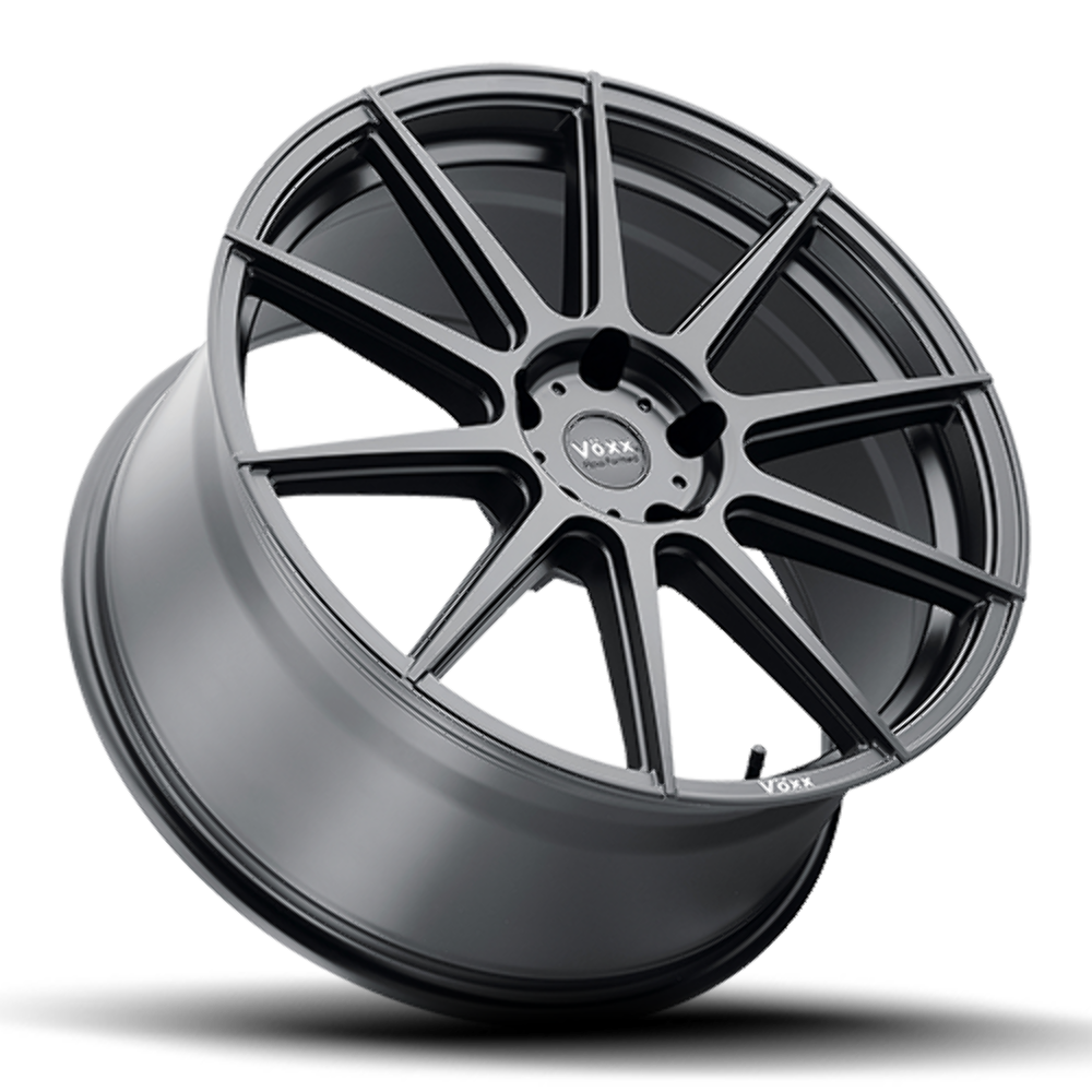 19" Voxx Lucca Matte Black 19x8.5 Wheel 5x112  32mm Rim