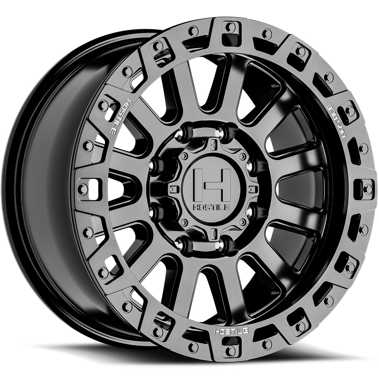 20" Hostile H139 Dominator Asphalt 20x9 Wheel 8x170 1mm For Ford F250 F350 Rim