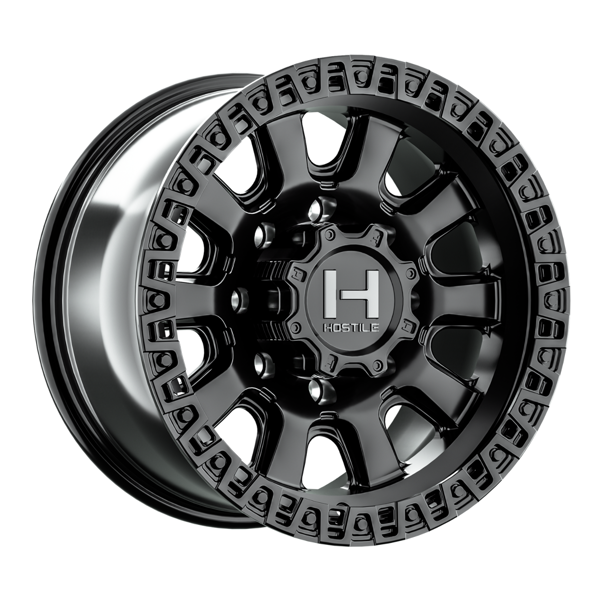 Set 4 18" Hostile H138 Crawler Asphalt 18x9 Wheels 8x180 12mm For Chevy GMC Rims
