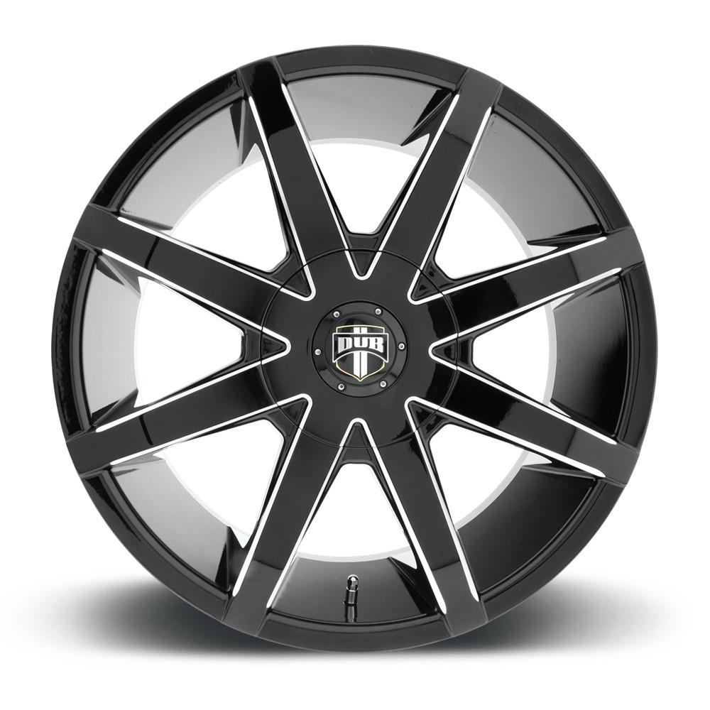 DUB 1PC S109 Push 22x9.5 6x135 6x5.5 Gloss Black Milled Wheel 22" 25mm Rim