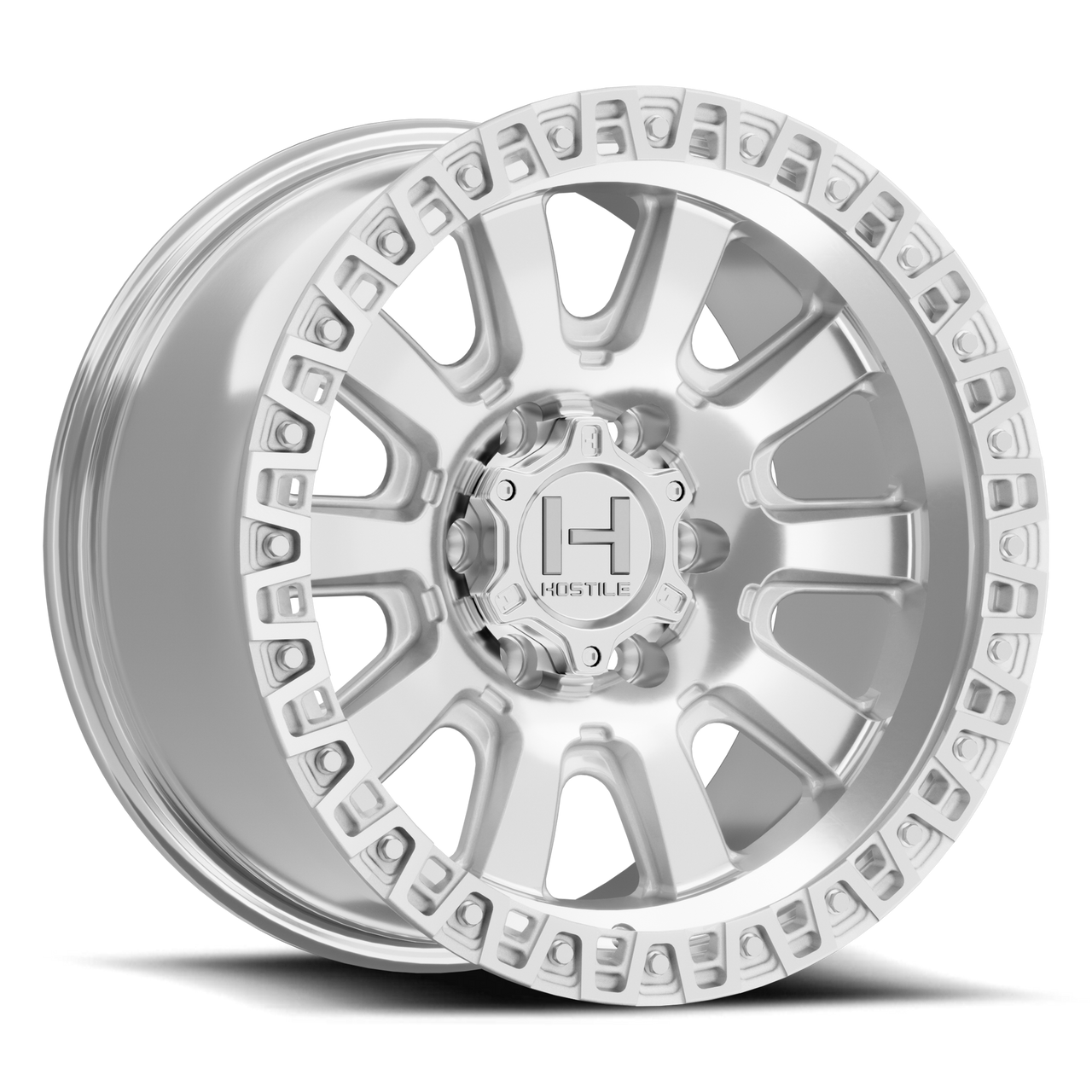 Set 4 17" Hostile H138 Crawler Machined 17x9 Wheels 5x5 -12mm Lifted Truck Rims