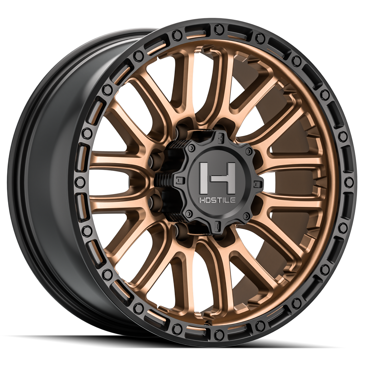 20" Hostile H135 Ridgecrest Bronze 20x9 Wheel 8x180 1mm For Chevy GMC Truck Rim
