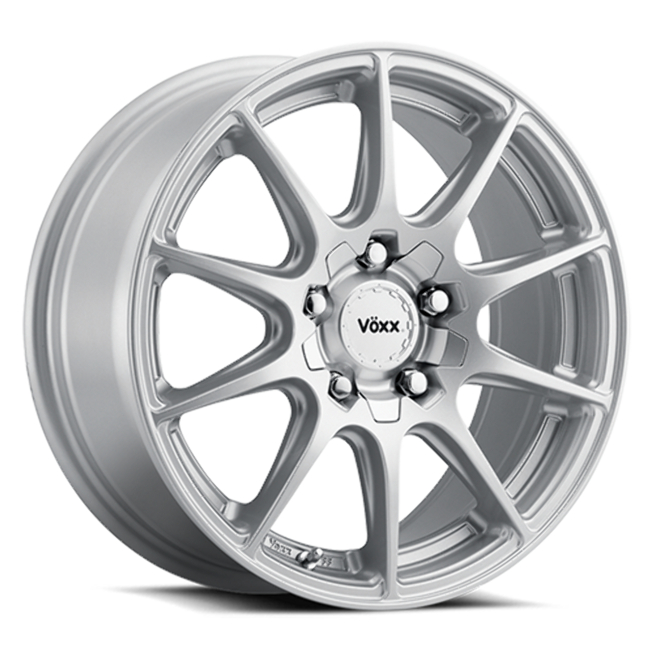 Set 4 18" Voxx Cotto Silver 18x8 Wheels 5x4.25 5x4.5 40mm Rims