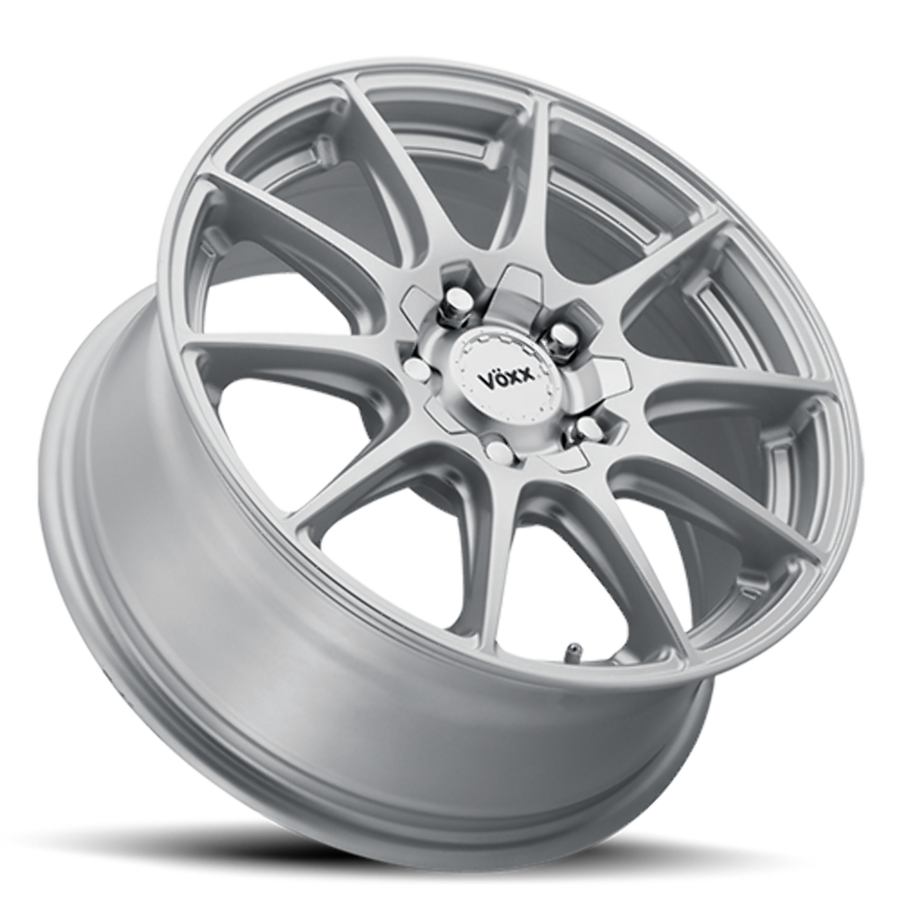 Set 4 18" Voxx Cotto Silver 18x8 Wheels 5x4.25 5x4.5 40mm Rims