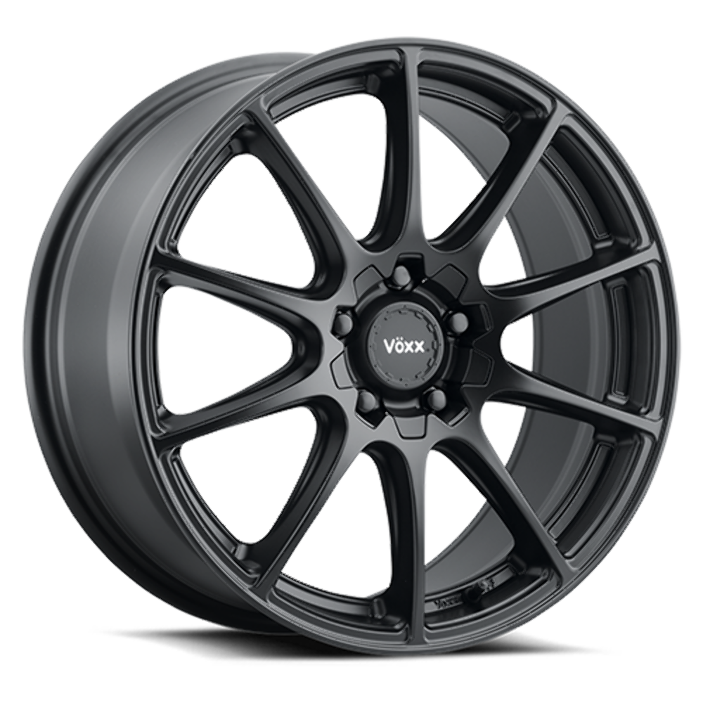 Set 4 18" Voxx Cotto Matte Black 18x8 Wheels 5x4.25 5x4.5 40mm Rims