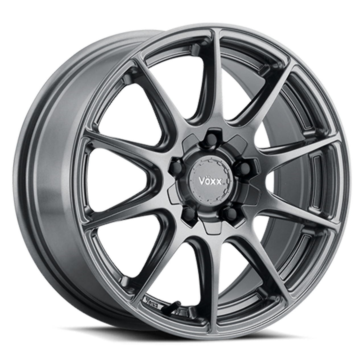 18" Voxx Cotto Gun Metal 18x8 Wheel 5x4.25 5x4.5 40mm Rim