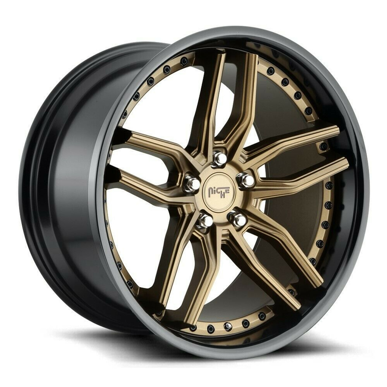 Niche 1PC M195 Methos 20x9 5x4.5 Matte Bronze Black Bead Ring Wheel 20" 35mm Rim